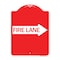Signmission Designer Series Sign-Fire Lane Right Arrow, Red & White Aluminum Sign, 18" x 24", RW-1824-24391 A-DES-RW-1824-24391 - alternate 1